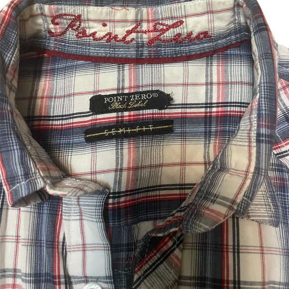 Point Zero Black Label Western Plaid Button-Up Shirt – Men’s Medium - Picture 5 of 6